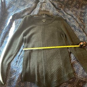 AB Studio Black Comfy Scoop Neck Sweater, Large